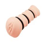 Âm đạo giả Crazy Bull Realistic có gân nổi và hạt nổi, cốc thủ dâm nam cầm tay được cửa hàng mô tả bằng silicone, thiết kế kèm 3 vòng bên ngoài giúp điều chỉnh độ ôm, phù hợp nhu cầu sử dụng riêng tư tại nhà