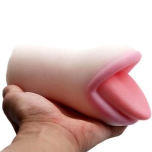 Dụng cụ thủ dâm nam hình miệng, âm đạo giả silicon cầm tay theo mẫu Shopchich, lựa chọn màu da hoặc màu đỏ, thiết kế dành cho nhu cầu sử dụng cá nhân của người trưởng thành, dễ lựa chọn theo sở thích