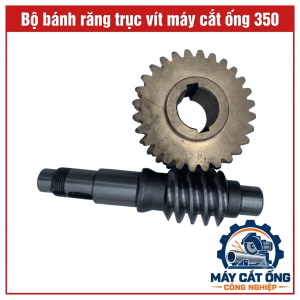 Bộ trục vít bánh vít máy cắt ống loại 350, phụ tùng cơ khí dùng cho nhu cầu bảo trì máy gia công ống, hỗ trợ tìm kiếm linh kiện truyền động theo mẫu thực tế, kiểm tra số răng, bước ren và đường kính trục trước khi mua