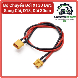 Dây XT30 Đực Sang XT30 Cái D18 30cm, Cáp 18AWG Male To Female, Bộ Chuyển Đổi Đầu XT30 Cho Pin LiPo, ESC, Drone FPV, Xe RC, Robot, Bộ Điều Khiển Và Thiết Bị Điện Tử