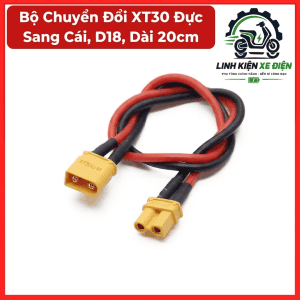 Bộ Dây XT30 Male To Female D18 20cm, Cáp Chuyển Đổi XT30 Đực Sang Cái 18AWG, Đầu Nối Nguồn Pin LiPo, ESC, Drone FPV, Xe RC, Robot Và Thiết Bị Điện Tử Sử Dụng Đầu XT30
