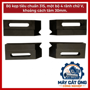Đồ gá rãnh chữ V tiêu chuẩn 315, bộ kẹp 4 rãnh khoảng cách tâm 30mm, phụ kiện dành cho cơ sở gia công và bảo trì máy móc cần đối chiếu kích thước trước khi lựa chọn sản phẩm