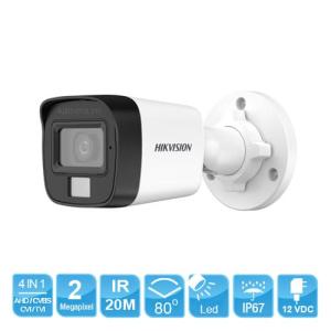 Camera Hikvision 2MP Full HD, công nghệ ColorVu, quan sát đêm sáng rực, hỗ trợ DNR, BLC, DWDR, ống kính 3.6mm, tiêu chuẩn IP67 chống bụi nước hiệu quả