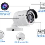 Camera Hikvision HDTVI 2.0MP, Thiết Kế Vỏ Nhựa, Smart IR, Phát Hiện Chuyển Động, Hình Ảnh 1080P, Chống Nước IP66, Độ Bền Cao, Dễ Lắp Đặt
