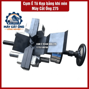 Cụm kẹp phôi bằng khí nén máy cắt ống 275, phụ tùng phục vụ bảo trì cơ cấu kẹp ống, hướng đến thợ sửa máy và xưởng cơ khí, xác nhận áp suất làm việc, kích thước và model tương thích trước khi đặt hàng