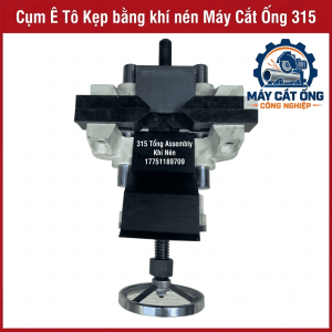 Cụm kẹp phôi bằng khí nén máy cắt ống 315, phụ tùng phục vụ bảo trì cơ cấu kẹp ống, hướng đến thợ sửa máy và xưởng cơ khí, xác nhận áp suất làm việc, kích thước và model tương thích trước khi đặt hàng
