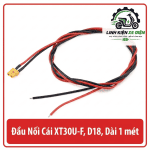 Đầu Nối Cái XT30U-F D18 1 Mét, Đầu Jack Pin AMASS 2 Pin, Dây Nguồn 18AWG, Đồng Mạ Vàng, Điện Trở Tiếp Xúc 0,70mΩ, DC 500V, 15A, 30A Tức Thời, Dùng Cho Pin, Bộ Điều Khiển Nguồn DC, Mô Hình RC, Linh Kiện Điện Tử