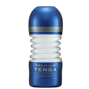 TENGA Premium Rolling Head CUP chính hãng, cốc chăm sóc cá nhân nam với cấu trúc đầu lăn đặc trưng, kích thước khoảng 69 × 69 × 155 mm, phần tiếp xúc bằng TPE, gel bôi trơn tích hợp và thiết kế dùng một lần