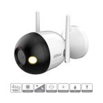 GIÁM SÁT BAN ĐÊM, Camera Dahua 4MP DH F4C PV LED với ánh sáng kép thông minh, phát hiện người & chuyển động, báo động còi & đèn, nén H.265+, đàm thoại 2 chiều, hỗ trợ thẻ nhớ 256GB