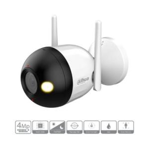 GIÁM SÁT BAN ĐÊM, Camera Dahua 4MP DH F4C PV LED với ánh sáng kép thông minh, phát hiện người & chuyển động, báo động còi & đèn, nén H.265+, đàm thoại 2 chiều, hỗ trợ thẻ nhớ 256GB