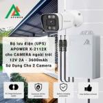 Bộ Lưu Điện 12V 2A APOWER X-2112X, Pin 3600mAh Cho Camera Wifi, Giám Sát Không Gián Đoạn, Hoạt Động Liên Tục Khi Mất Điện, Dễ Dàng Sử Dụng, Bảo Hành Chính Hãng