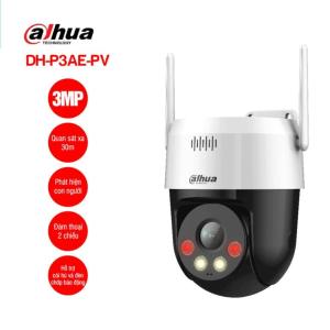 Camera WIFI Giám Sát DAHUA DH-P3AE-PV 3MP, Quay Quét Pan/Tilt Ngoài Trời, Hồng Ngoại 30m + LED 30m, Nhận Diện AI, Đàm Thoại 2 Chiều, Báo Động Chủ Động – Chăm Sóc Ngôi Nhà Bạn Mọi Lúc