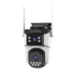 Camera Wifi VStarcam CS621DR, 2 mắt, ánh sáng kép tự động chuyển IR / màu, AI phát hiện người, báo động đèn & còi khi xâm nhập, quay 1080P / 3MP, lưu 256GB, chống thấm IP66