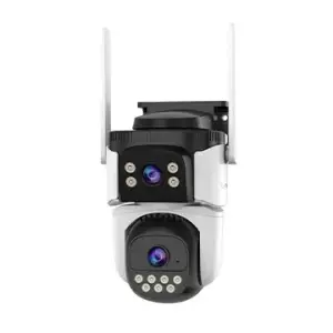 Camera Wifi VStarcam CS621DR, 2 mắt, ánh sáng kép tự động chuyển IR / màu, AI phát hiện người, báo động đèn & còi khi xâm nhập, quay 1080P / 3MP, lưu 256GB, chống thấm IP66