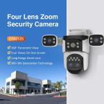 Camera IP VStarcam CS621ZS 4 mắt, hệ điều hành Linux, pan/tilt hybrid zoom 270°/90°, full color night vision, phát hiện con người, lưu trữ Micro SD 256GB, cảnh báo thông minh