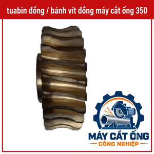 Phụ tùng máy cắt ống 350 bằng đồng, tuabin bánh vít thay thế cụm truyền động, hỗ trợ sửa chữa máy cắt ống công nghiệp, dành cho thợ bảo trì và đơn vị gia công kim loại cần đối chiếu linh kiện trước khi đặt hàng